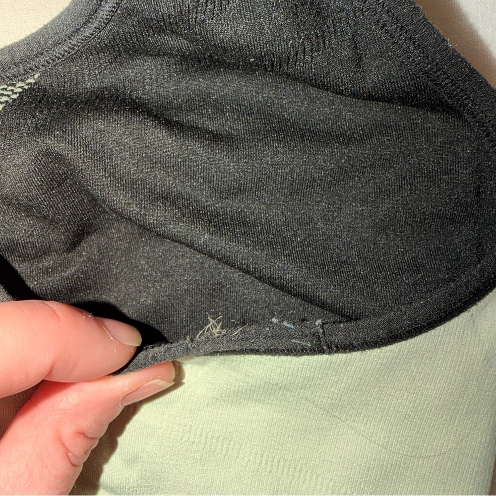 Calvin Klein Logo Band Sports Bra Racerback Gray Green Athleisure Size S - Picture 5 of 8